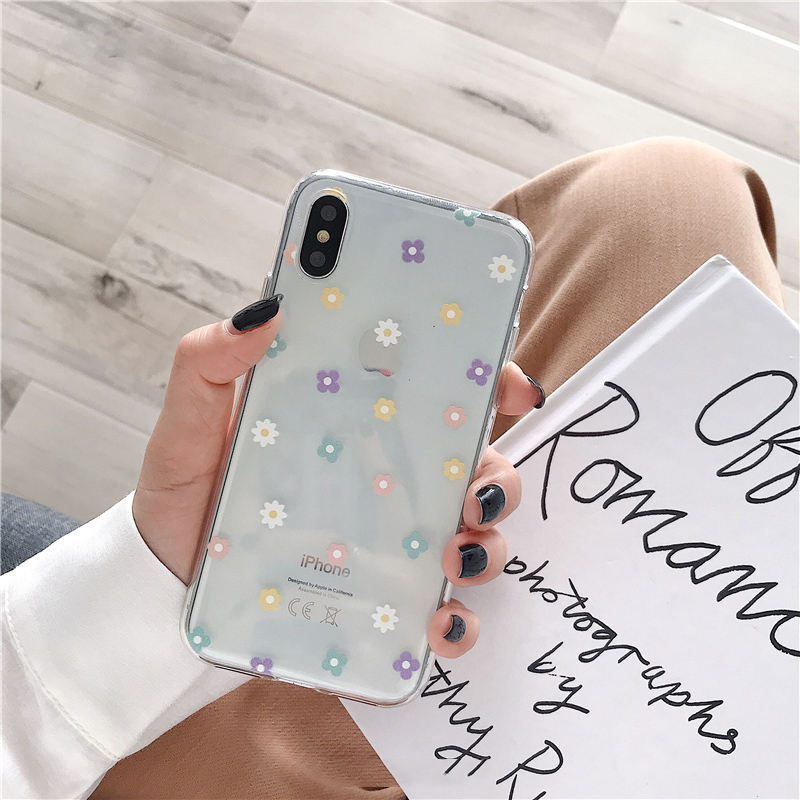 Floral Soft Clear Phone Case for iPhone