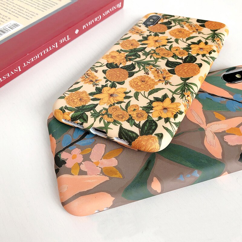 Colorful Flowers Patterned iPhone Case