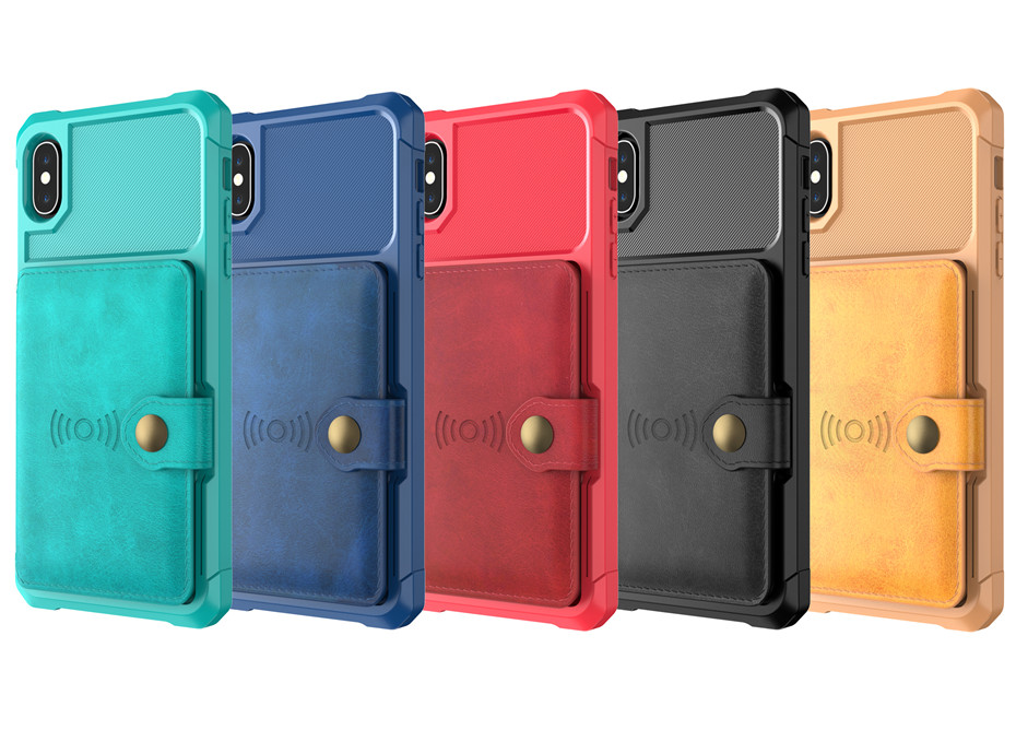 Retro PU Leather Magnetic Wallet Case for iPhone