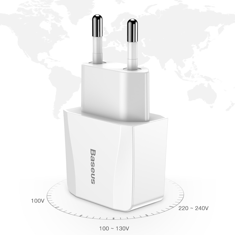 White Plug with Two USB Ports
