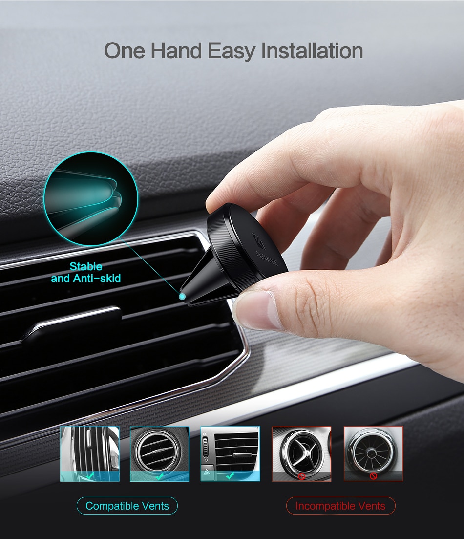 Magnetic Design Air Vent Car Phone Holder