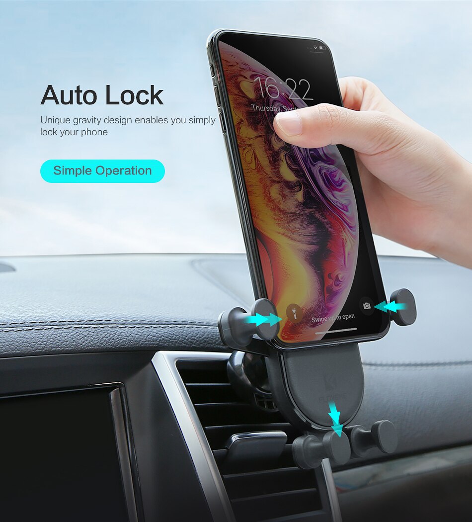 Auto Lock Car Phone Holder