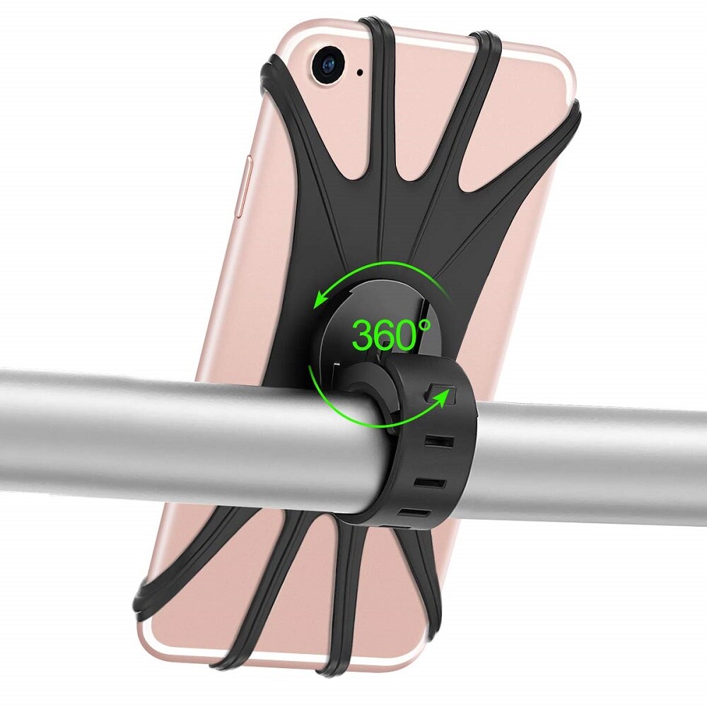 Silicone Bicycle Phone Holder with 360 Degree Rotation