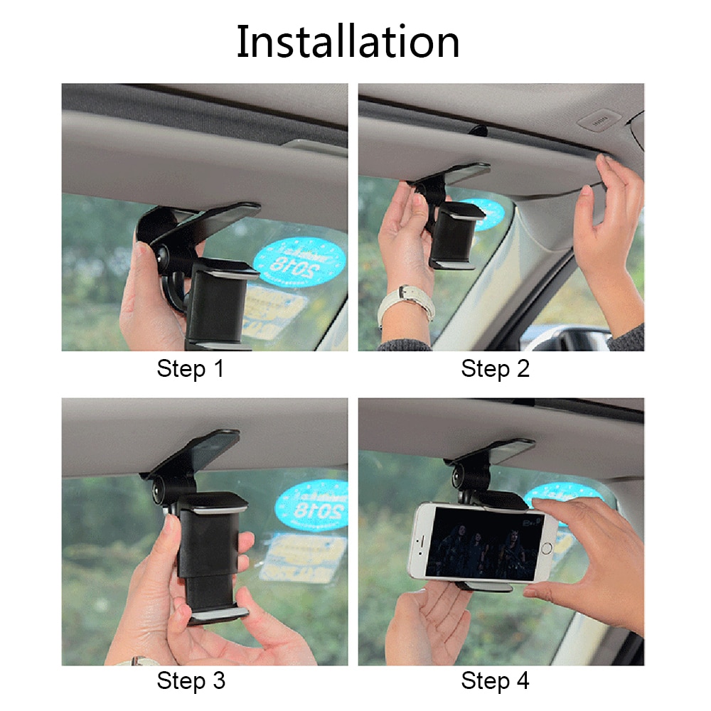 Car Rotating Black Phone Holder