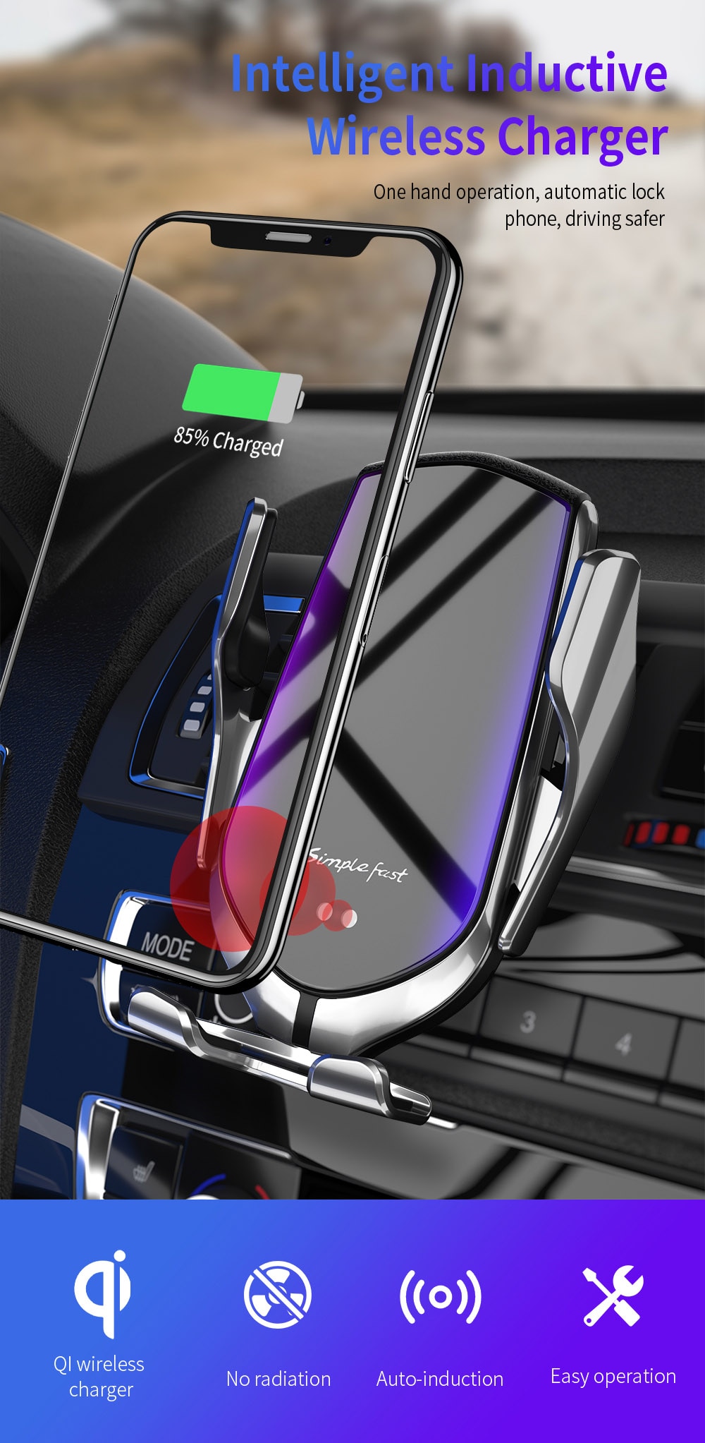 Automatic Car Vent Wireless Charger