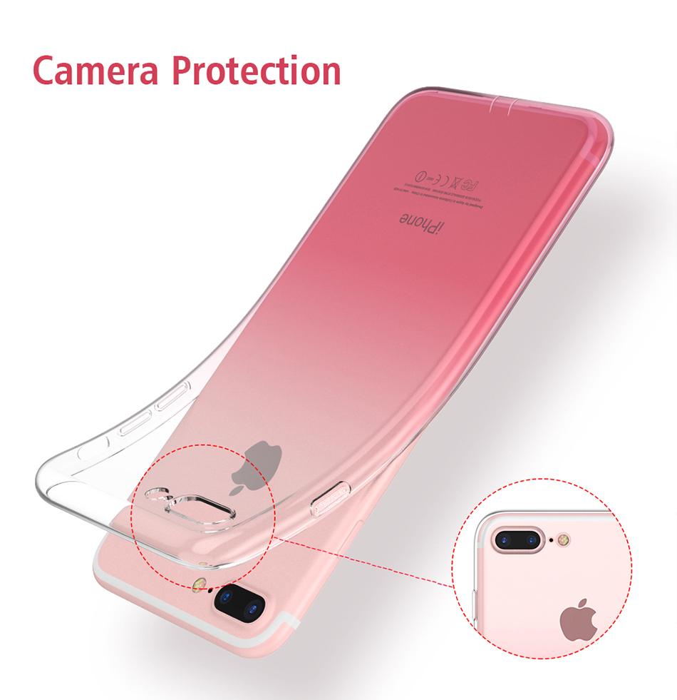 Transparent Gradient Design Phone Case for iPhone